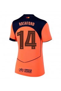 Barcelona Marcus Rashford #14 Jalkapallovaatteet Naisten Kolmaspaita 2025-26 Lyhythihainen